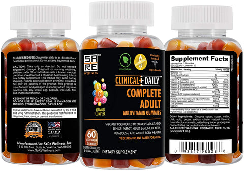 Image of CLINICAL DAILY COMPLETE Adult Daily Multivitamin Gummy from CLINICAL DAILY by SaRe Wellness