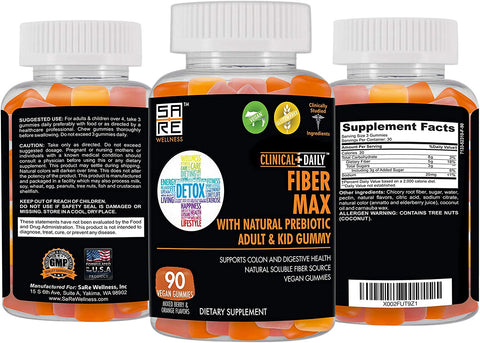 Image of CLINICAL DAILY Regular Cleanse Vegan Fiber Max Gummy from CLINICAL DAILY by SaRe Wellness