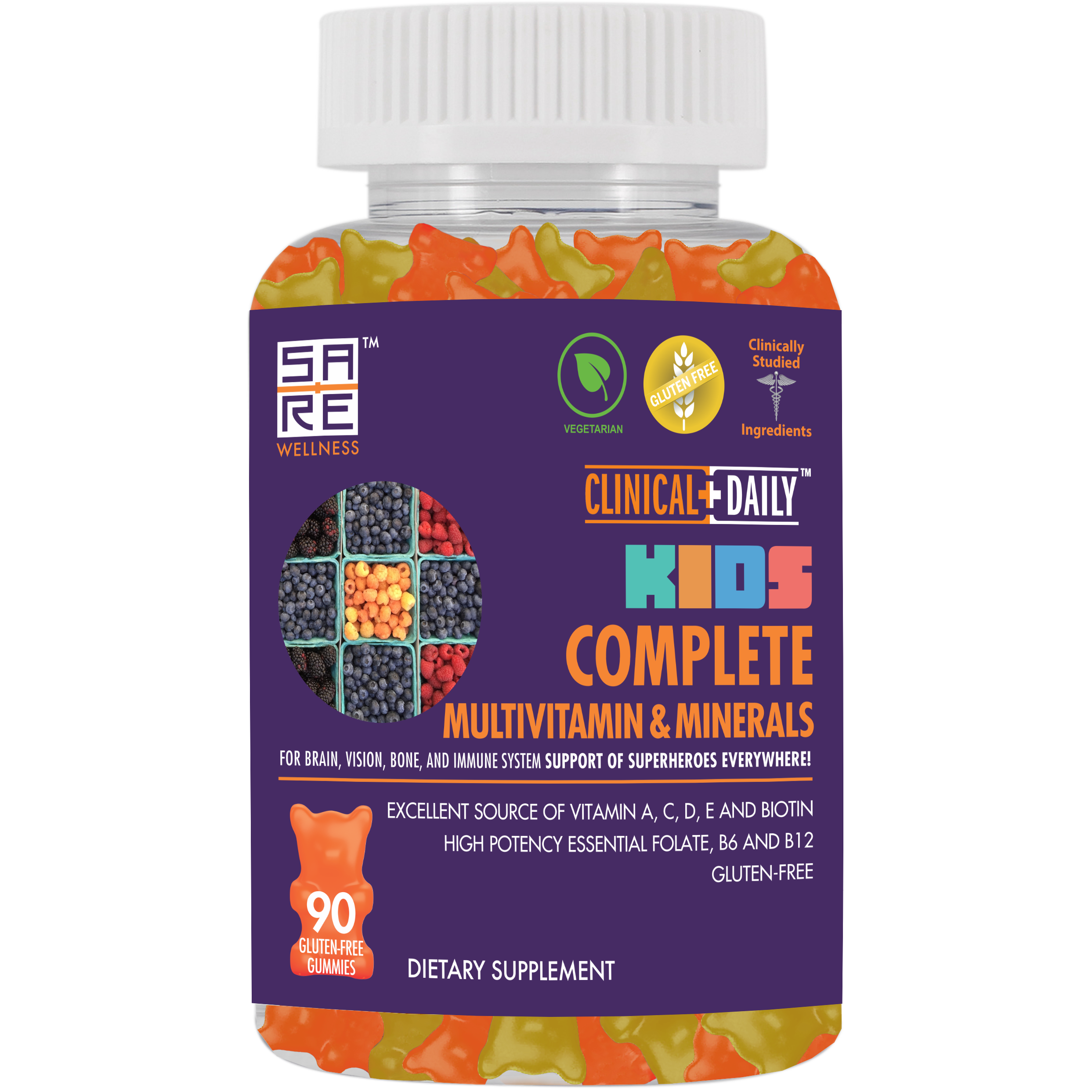 CLINICAL DAILY COMPLETE Kid's Gummy Multivitamins and Minerals from CLINICAL DAILY by SaRe Wellness