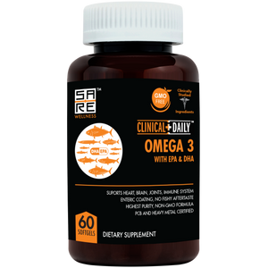 CLINICAL DAILY Vegan Omega 3-6-9 + DHA Gummy OR SOFTGEL Form Omega + EPA + DHA Liquid Fish Oil from CLINICAL DAILY by SaRe Wellness