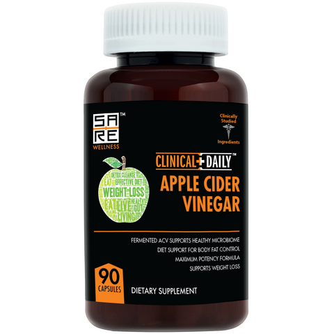 CLINICAL DAILY Apple Cider Vinegar Supplement for Gut Cleanse and Weight Loss, 90 ct from CLINICAL DAILY by SaRe Wellness
