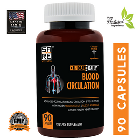 CLINICAL DAILY Blood Circulation Supplement. Herbal Varicose Vein and Fatigue Support from CLINICAL DAILY by SaRe Wellness