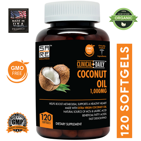 Image of CLINICAL DAILY Organic Coconut Oil Supplement from CLINICAL DAILY by SaRe Wellness