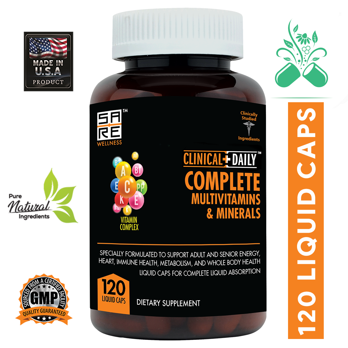 CLINICAL DAILY COMPLETE Adult Liquid Multivitamins & Minerals from CLINICAL DAILY by SaRe Wellness