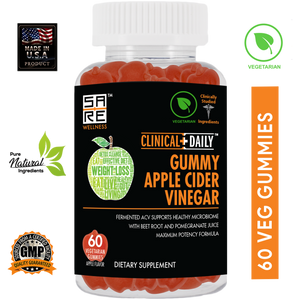 CLINICAL DAILY Apple Cider Vinegar Gummies. Gluten Free Gummies for Women and Men Support Immune Function and Healthy Metabolism from SaRe Wellness - Where Healthy Families Thrive